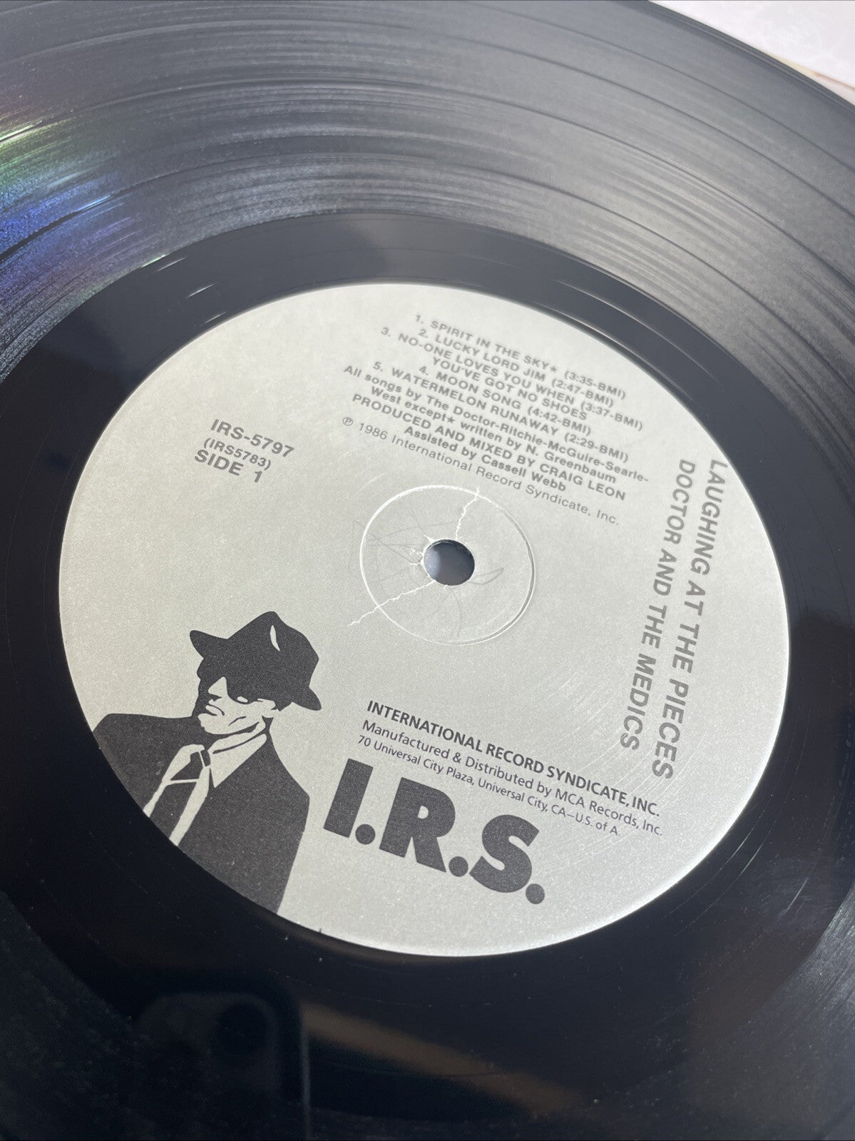 PROMO STAMP DOCTOR & THE MEDICS - LAUGHING AT THE PIECES UK 1986 Vinyl LP Record