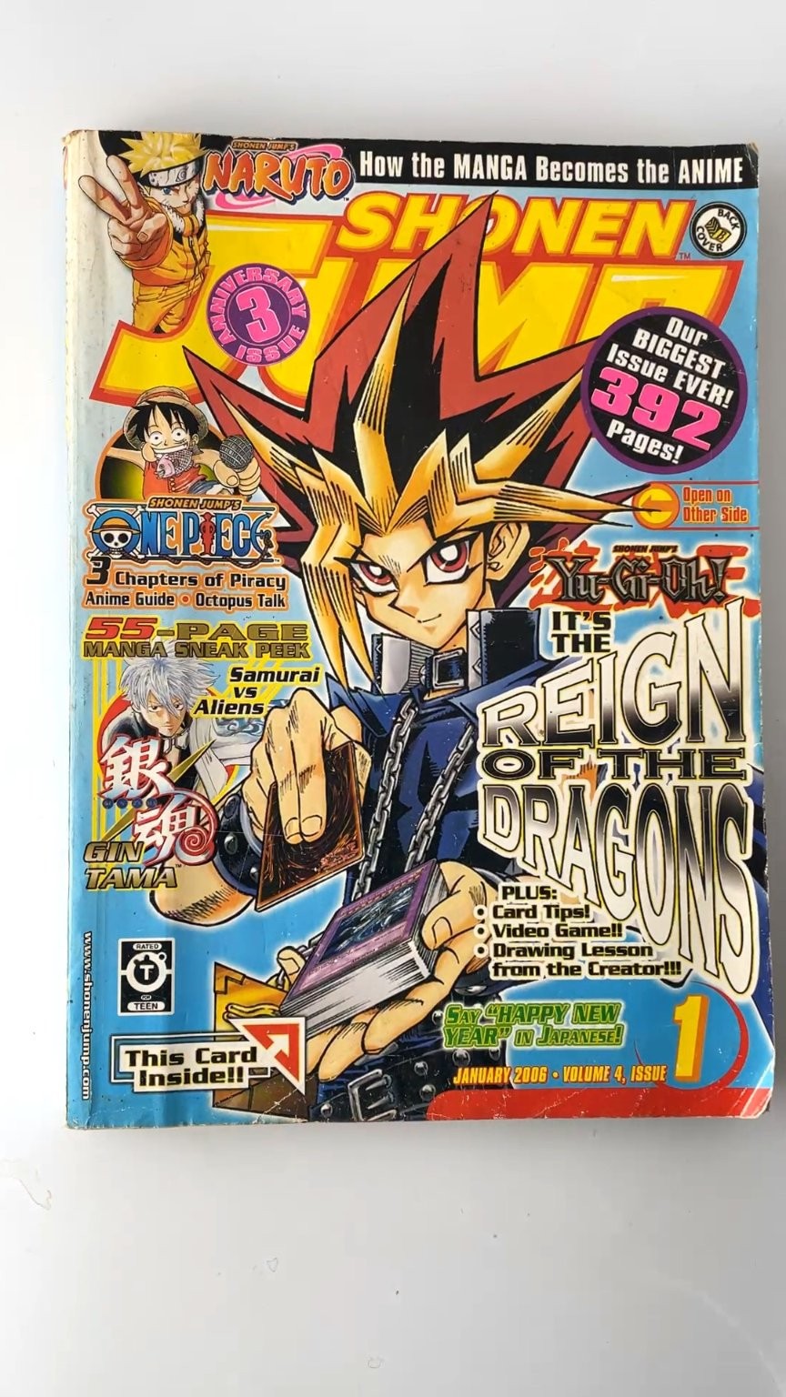 Shonen Jump Volume 4 Issue 1 January 2006 Illustrated Manga Magazine NO CARD
