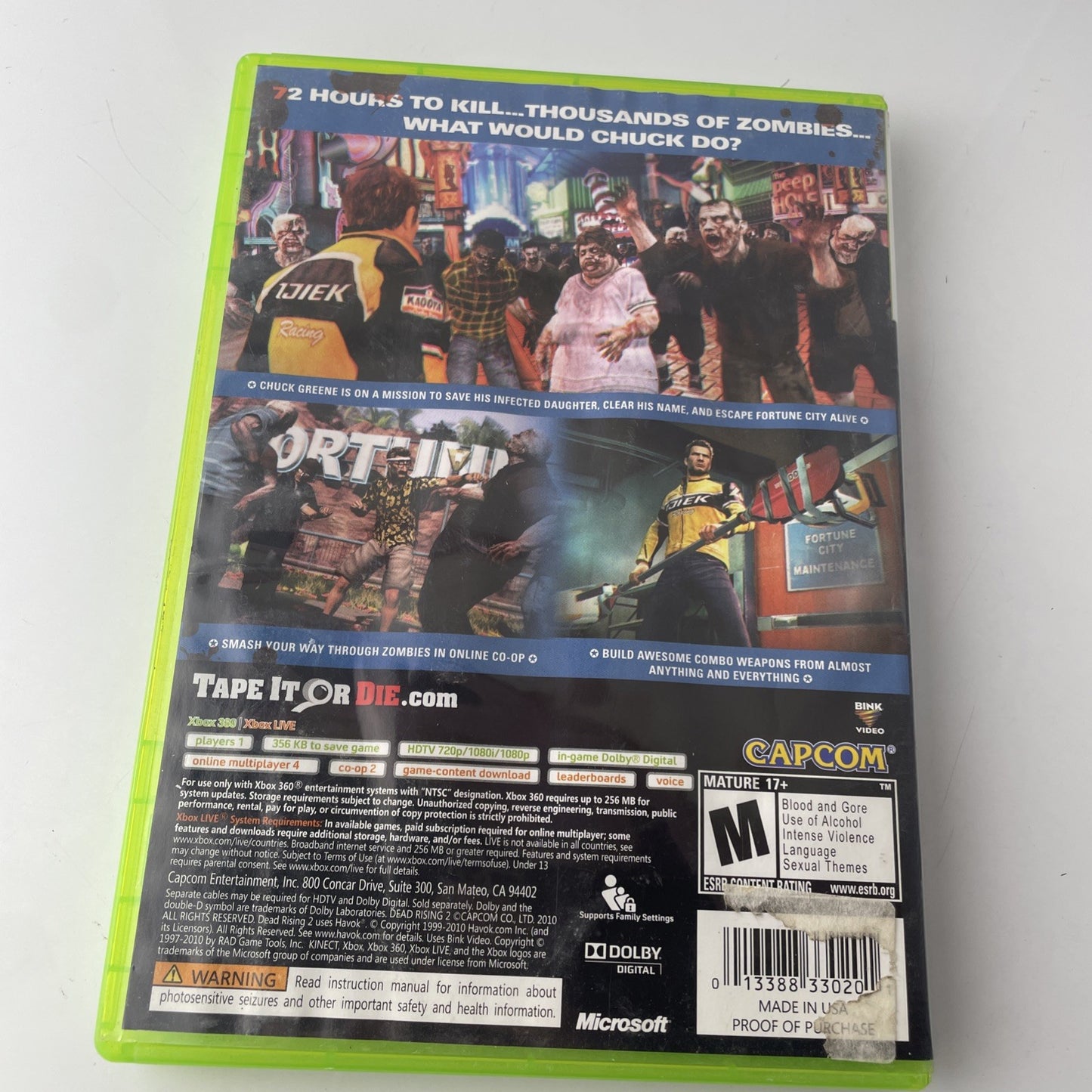 Dead Rising 2 Xbox 360 2010 No Manual  Tested Working Case