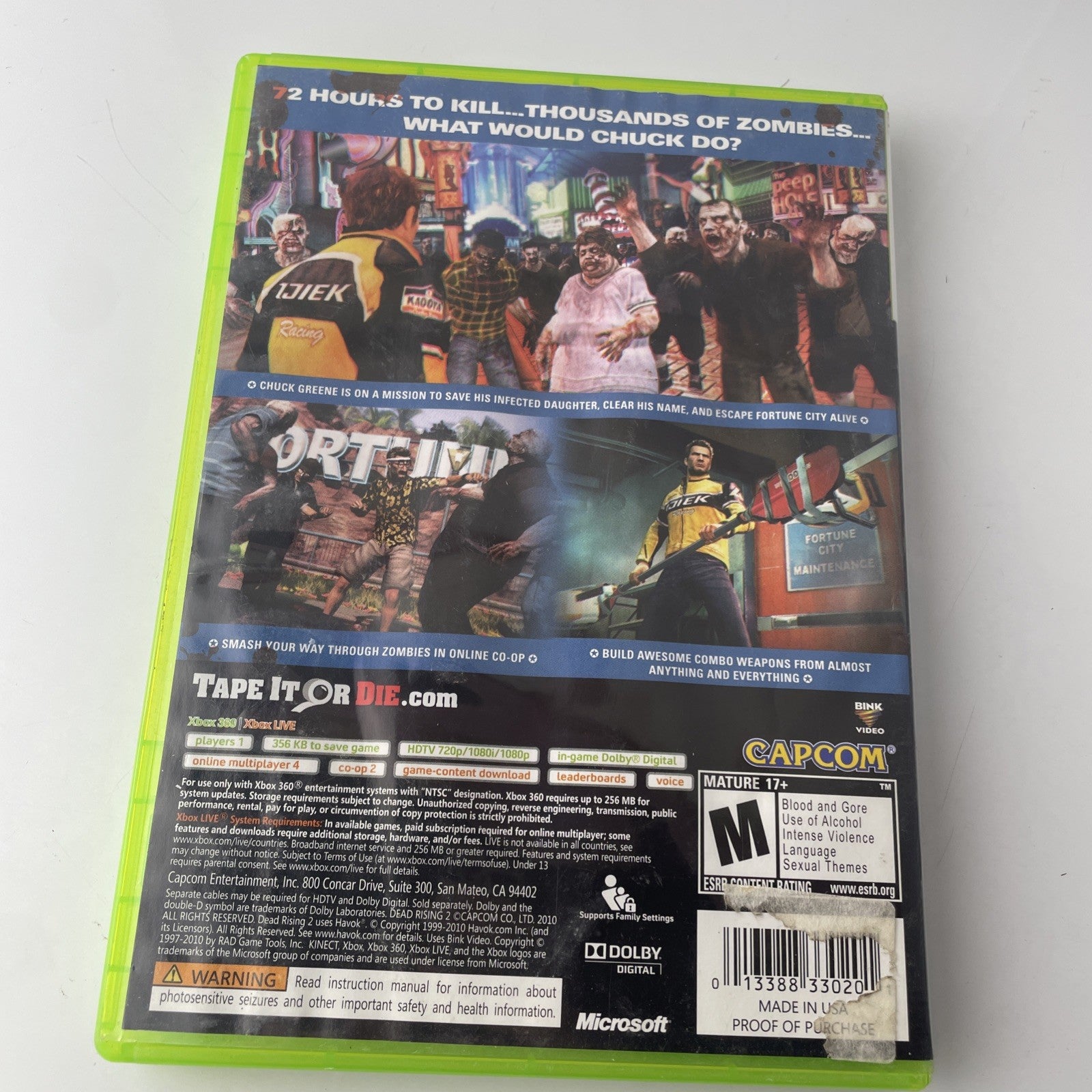 Dead Rising 2 Xbox 360 2010 No Manual  Tested Working Case