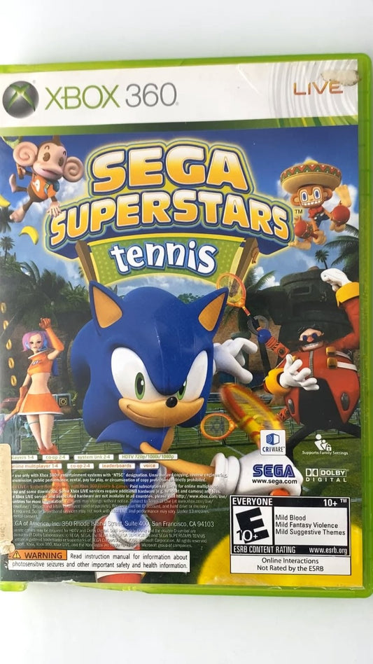 Sega Superstars Tennis Xbox 360 Video Game Multiplayer Online