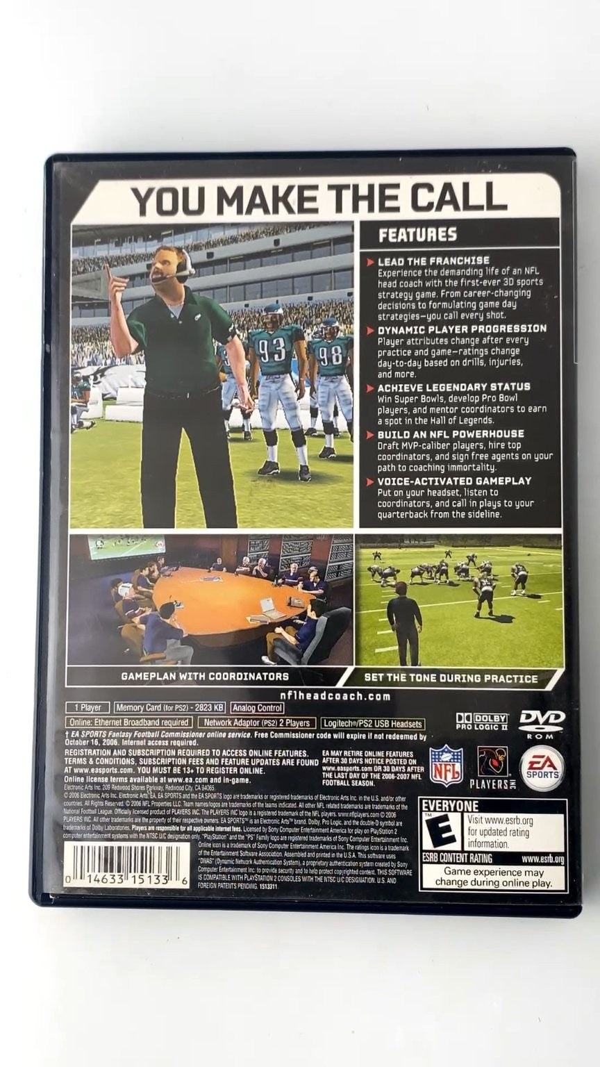 NFL Head Coach PlayStation 2 Video Game EA Sports Multiplayer Online