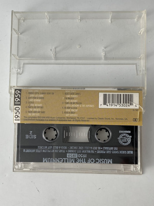 Various Artists Music of the Millennium Rock Roll 1950-1959 Cassette 1996 KRB