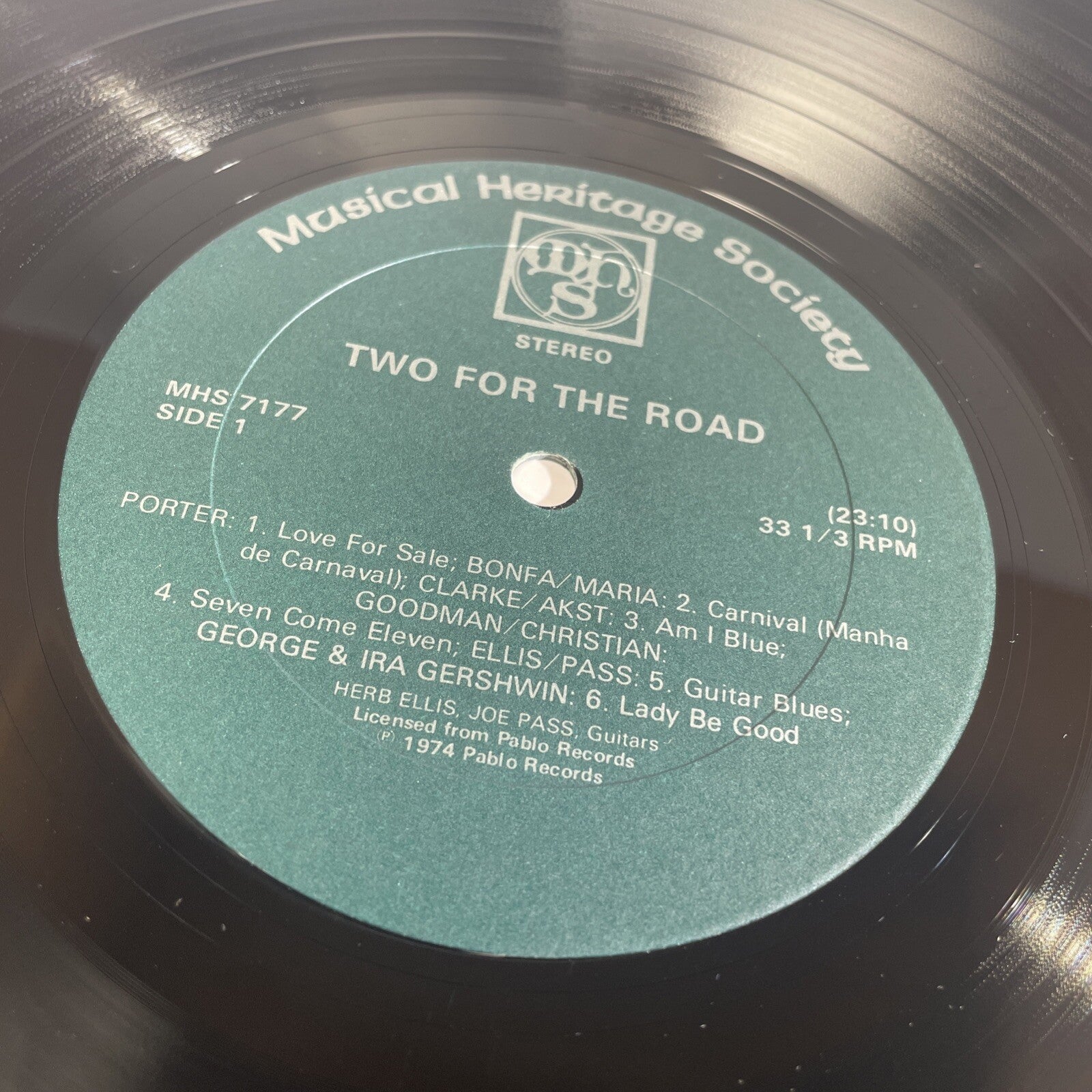 HERB ELLIS & JOE PASS "Two For The Road" 1974 (PABLO/MHS7177K) JAZZ EX/EX!
