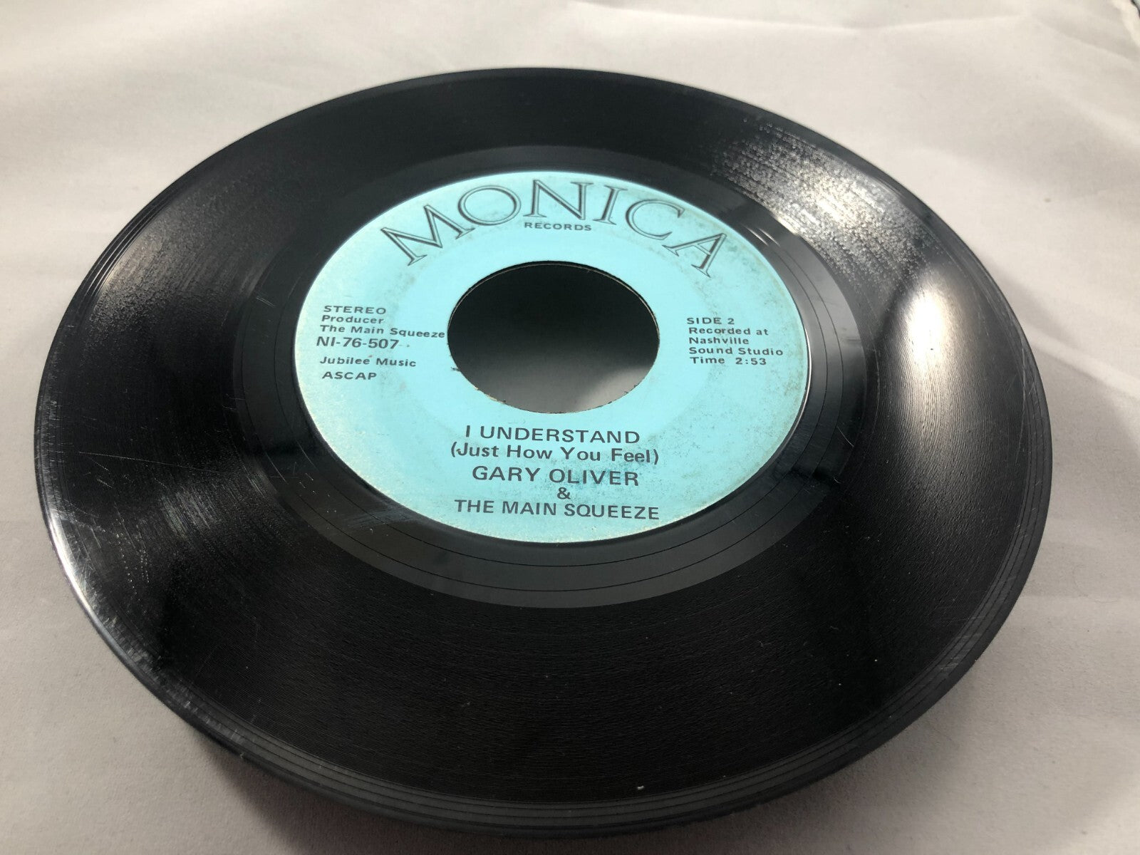 Rare R&B 45 - Gary Oliver & Main Squeeze - Boogie Tonight - Monica Records G+