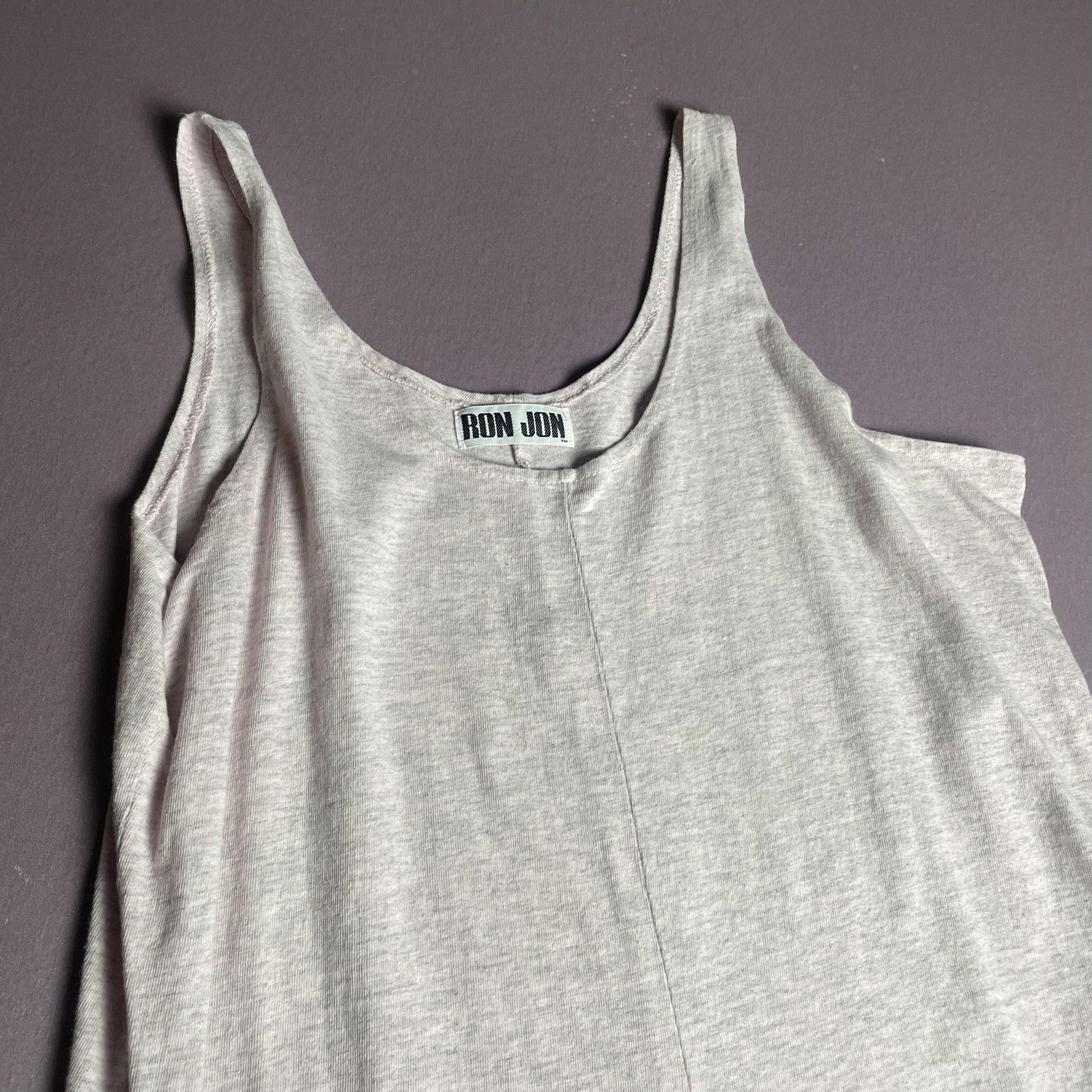 Ron Jon Surf Shop Jumpsuit Womens One Size Gray Tank Wide Leg Casual Made USA