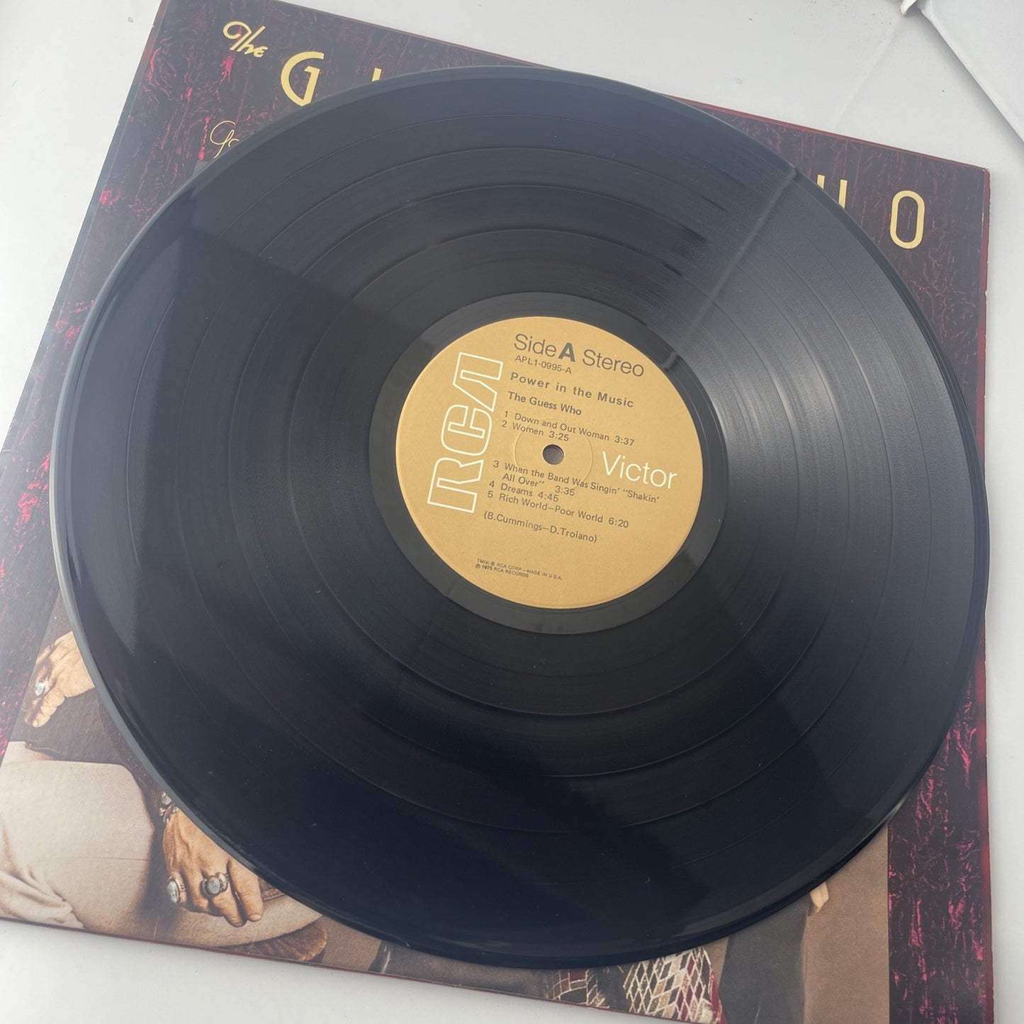 The Guess Who~Power in the Music~NM~DIE-CUT~INNER~70s Hard Rock Pop LP~FAST SHIP