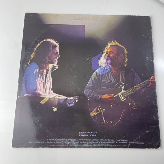 David Crosby Graham Nash ~ WIND ON THE WATER ~ 1975 Vinyl LP Record Album ~