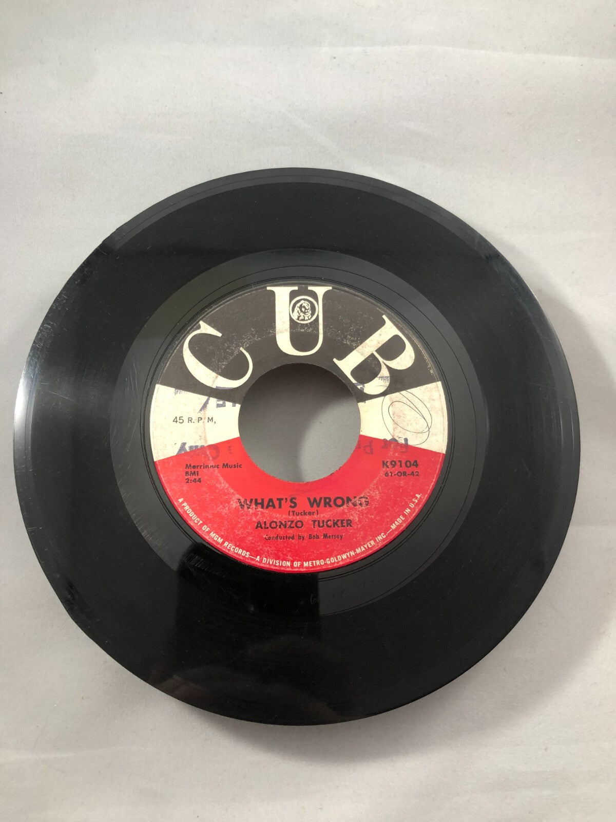 ALONZO TUCKER: what's wrong / ramona CUB 7" Single 45 RPM VG