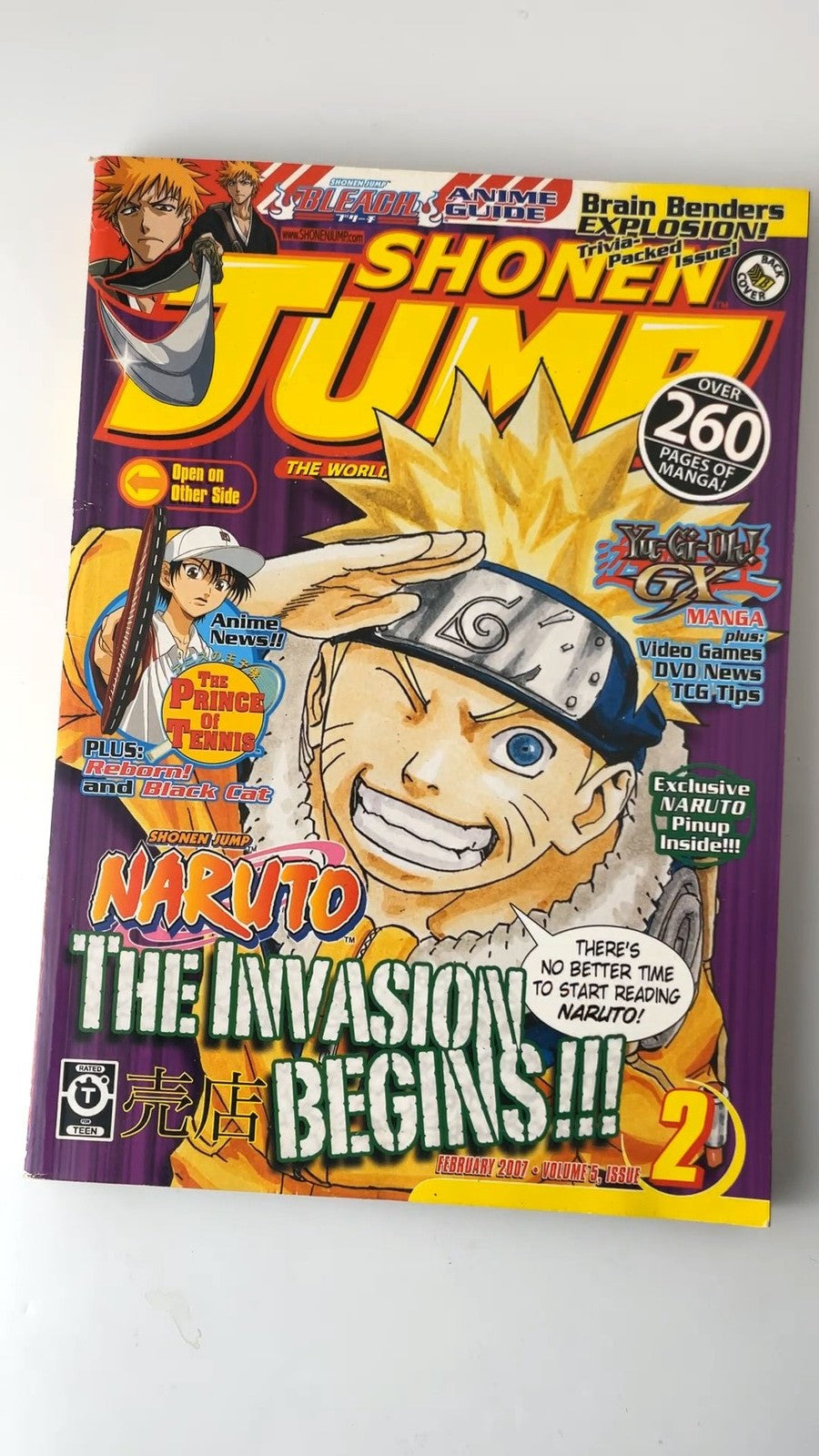 Shonen Jump Vol 5 Issue 2 February 2007 Naruto Bleach Yu-Gi-Oh GX NO CARD