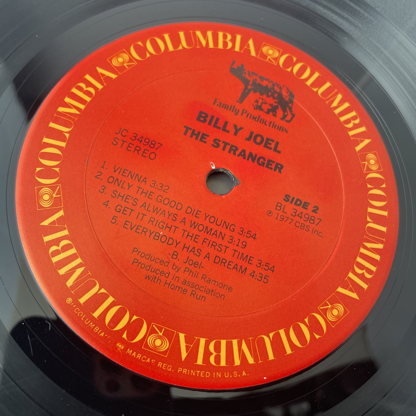 Billy Joel The Stranger 1977 LP Vinyl JC 34987 Columbia VG Record See Pics