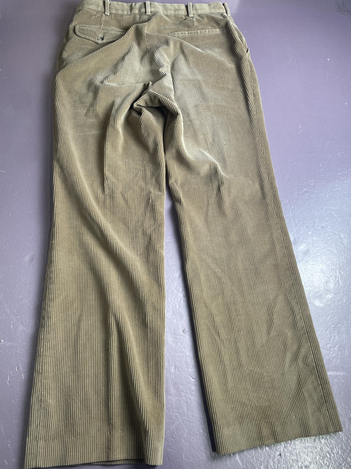 The Fox Collection Pants Mens 33x30 Beige Corduroy Chino Straight Leg Trousers