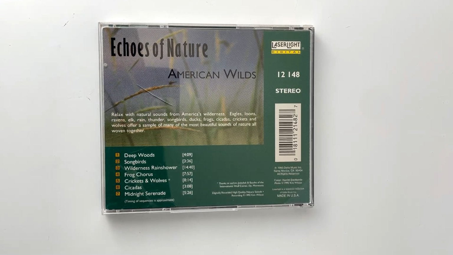 Echoes of Nature - American Wilds CD 1993 Nature Sounds LaserLight