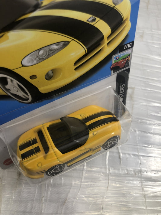 Hot Wheels Dodge Viper RT/10 Yellow #7/10 #131/250 - 2023 HW Roadsters
