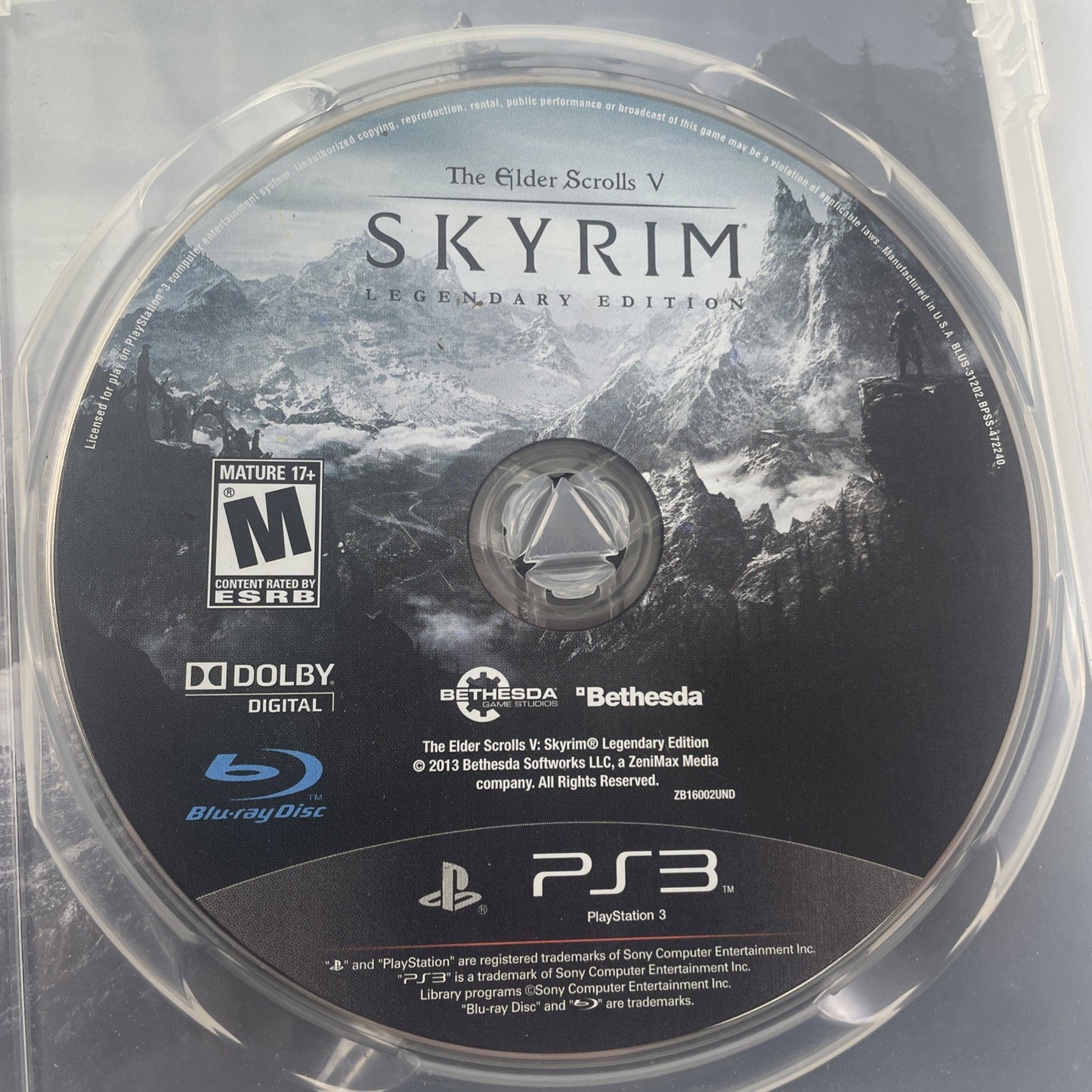 The Elder Scrolls V Skyrim  (Playstation 3 PS3, 2013) Good Condition