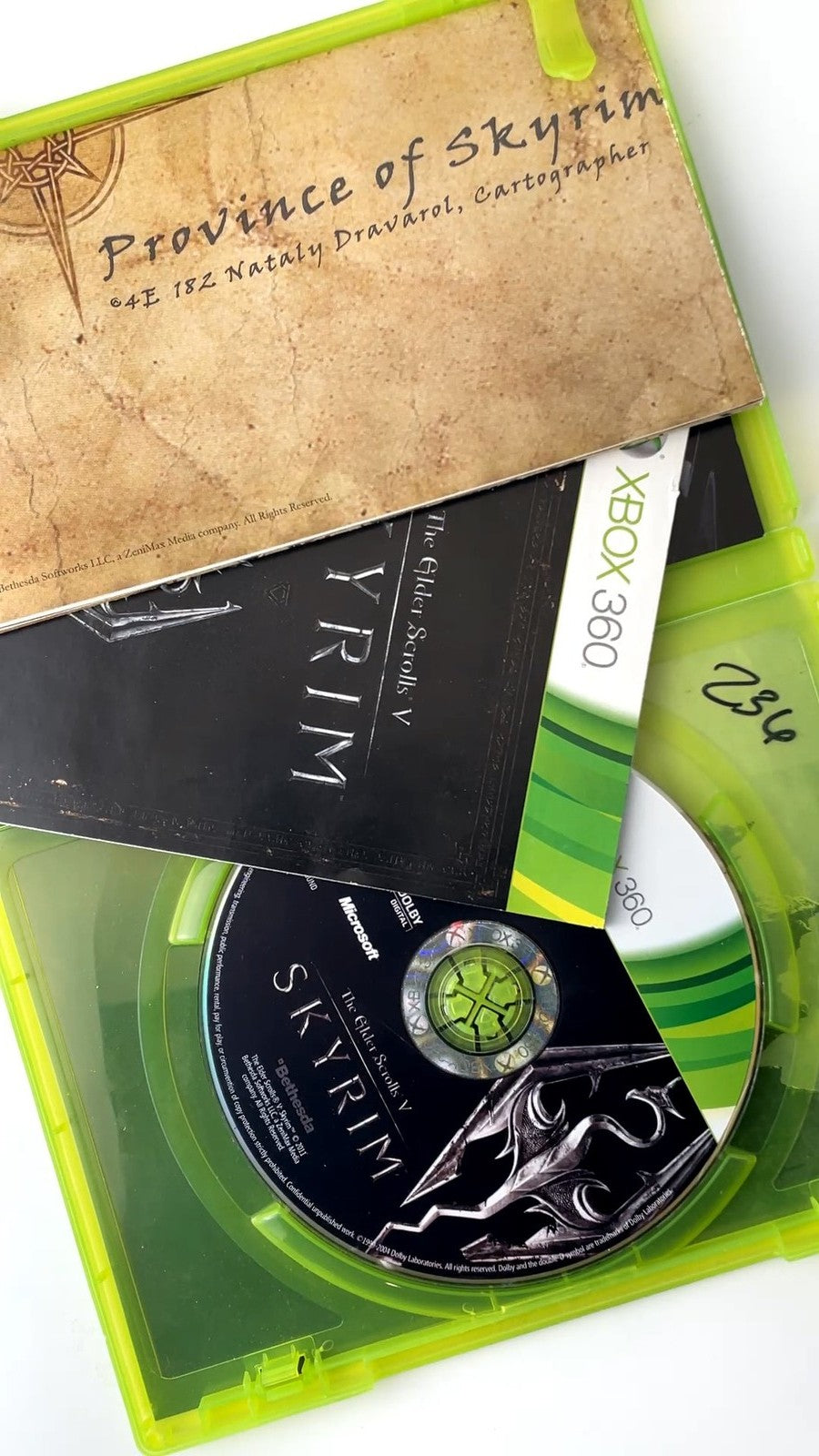 The Elder Scrolls V Skyrim Game of the Year Xbox 360 Video Game TESTED W MAP CIB