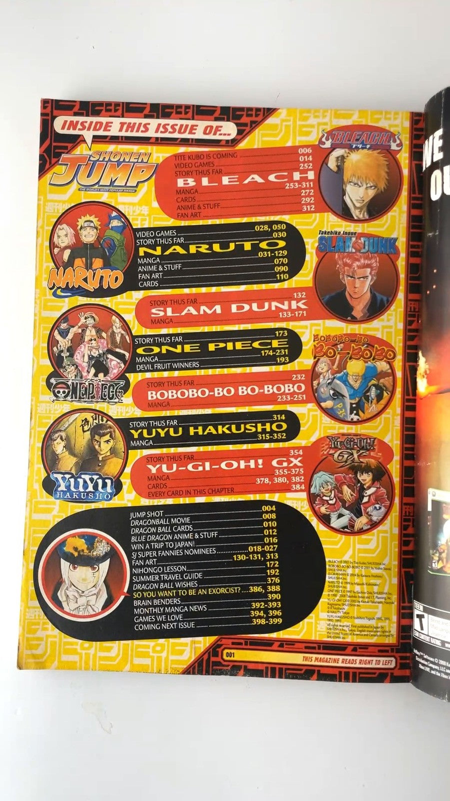 Shonen Jump Volume 6 Issue 8 August 2008 Illustrated Manga Magazine NO CARD