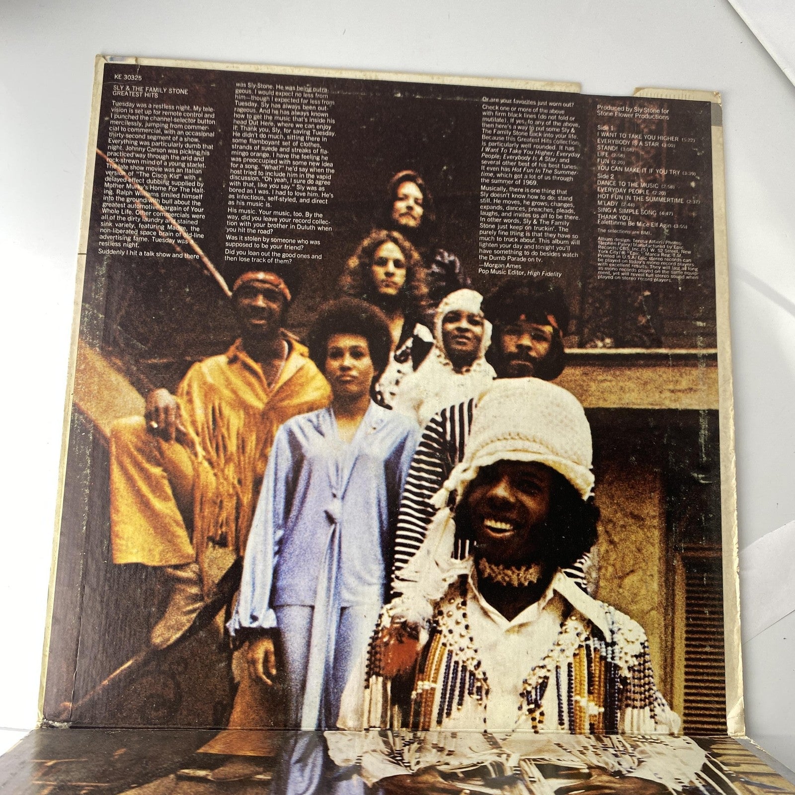 Vintage Sly & The Family Stone Greatest Hits 12" Black Vinyl LP 1970 Epic Funk