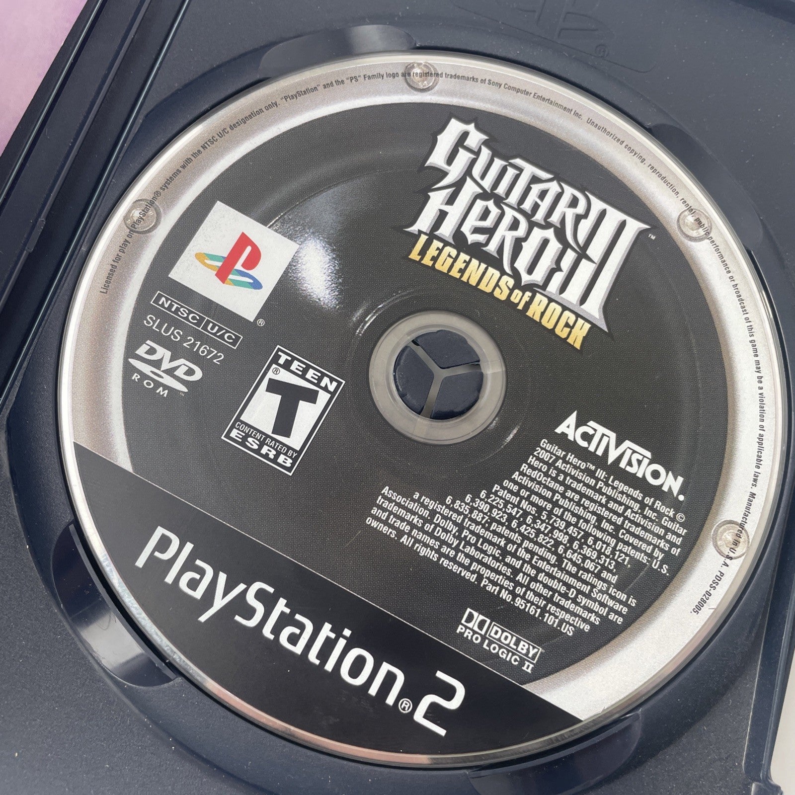 Guitar Hero lll 3: Legends of Rock Playstation 2 Game PS2 Activision Complete