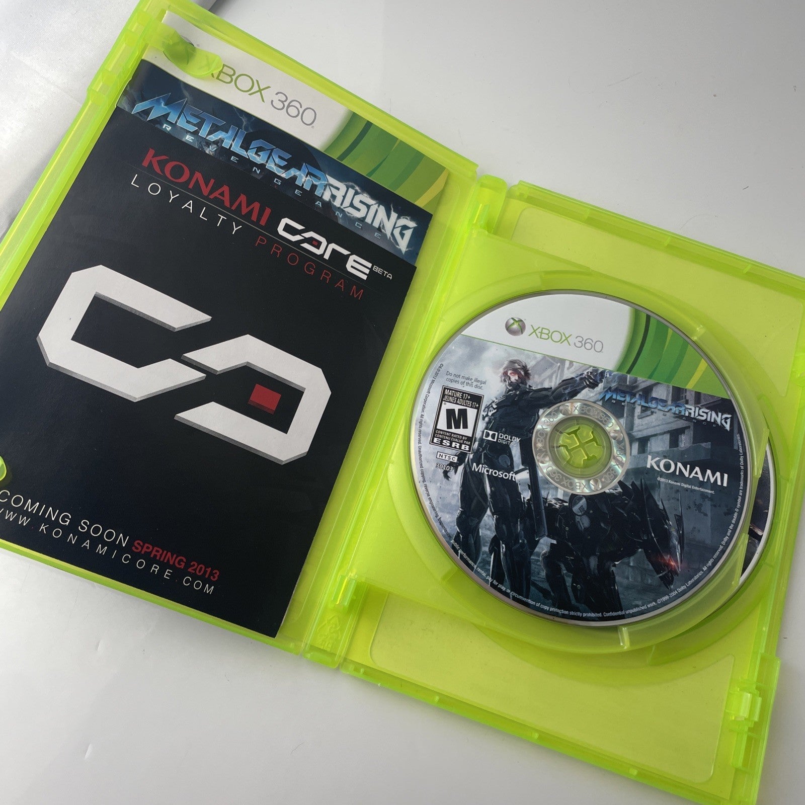 Metal Gear Rising: Revengeance (Microsoft Xbox 360) w/Manual Walmart Variant CD