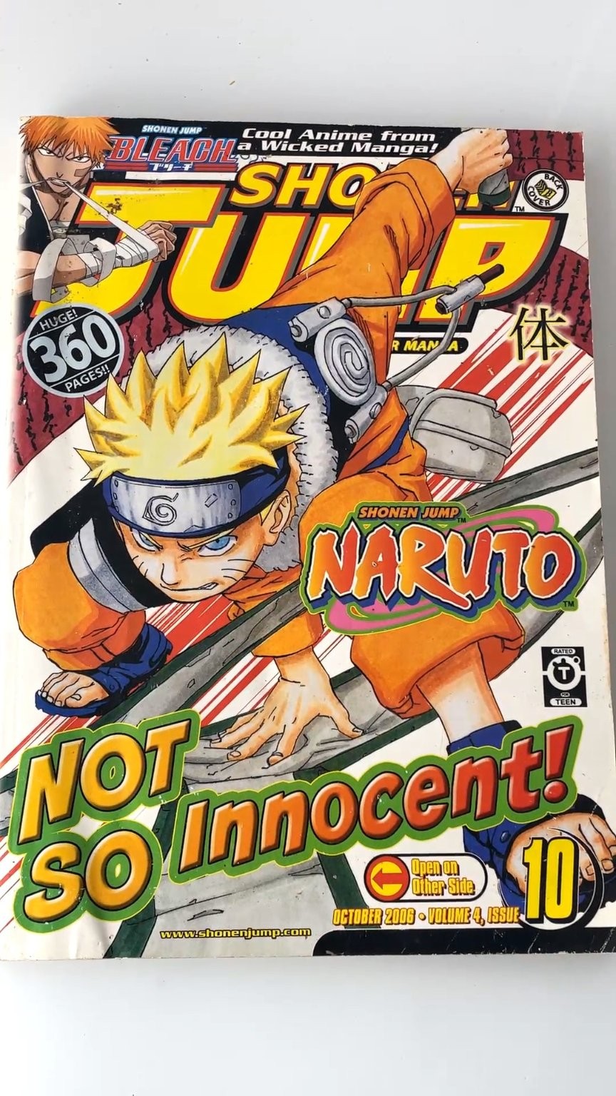 Shonen Jump October 2006 Volume 4 Issue 10 Naruto Bleach One Piece WITH CARD