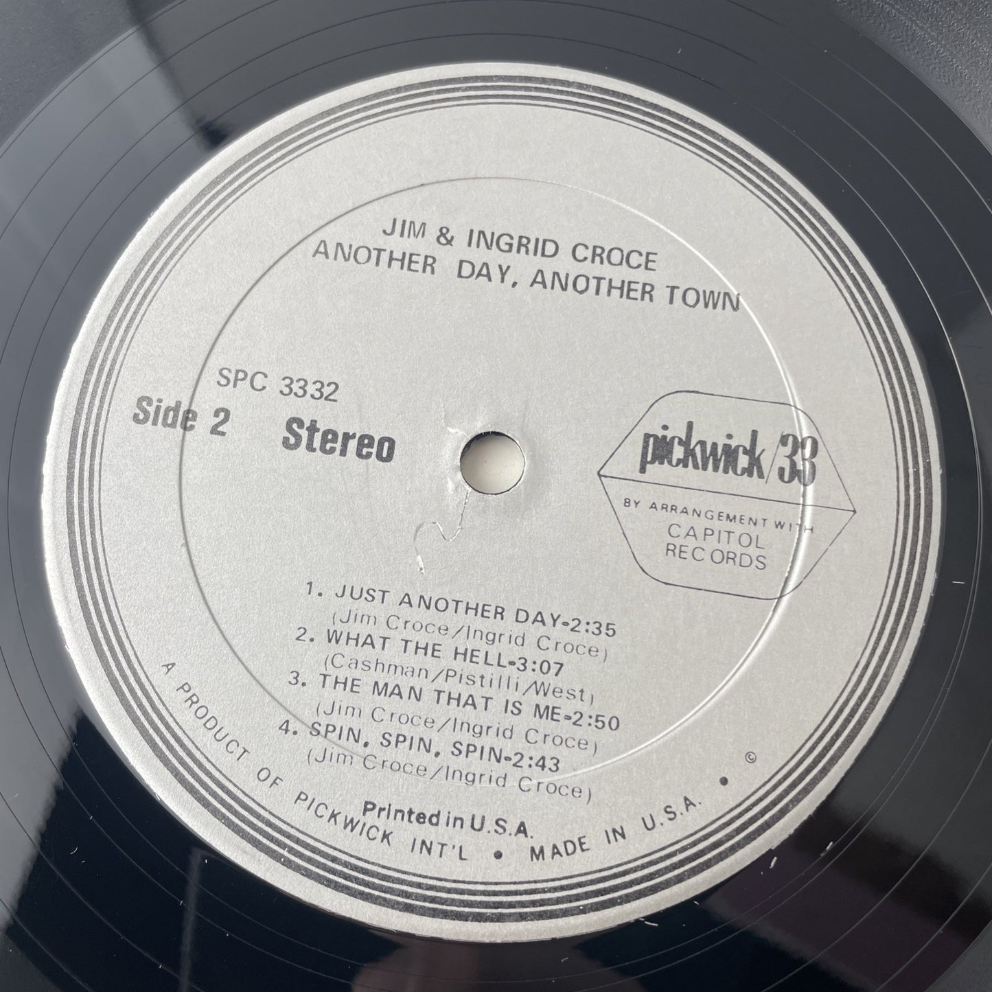 Jim & Ingrid Croce - Another Day Another Town  - 1974  - SPC 3332 - POP ROCK