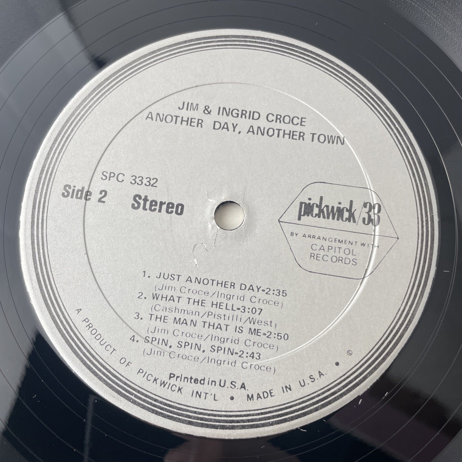 Jim & Ingrid Croce - Another Day Another Town  - 1974  - SPC 3332 - POP ROCK