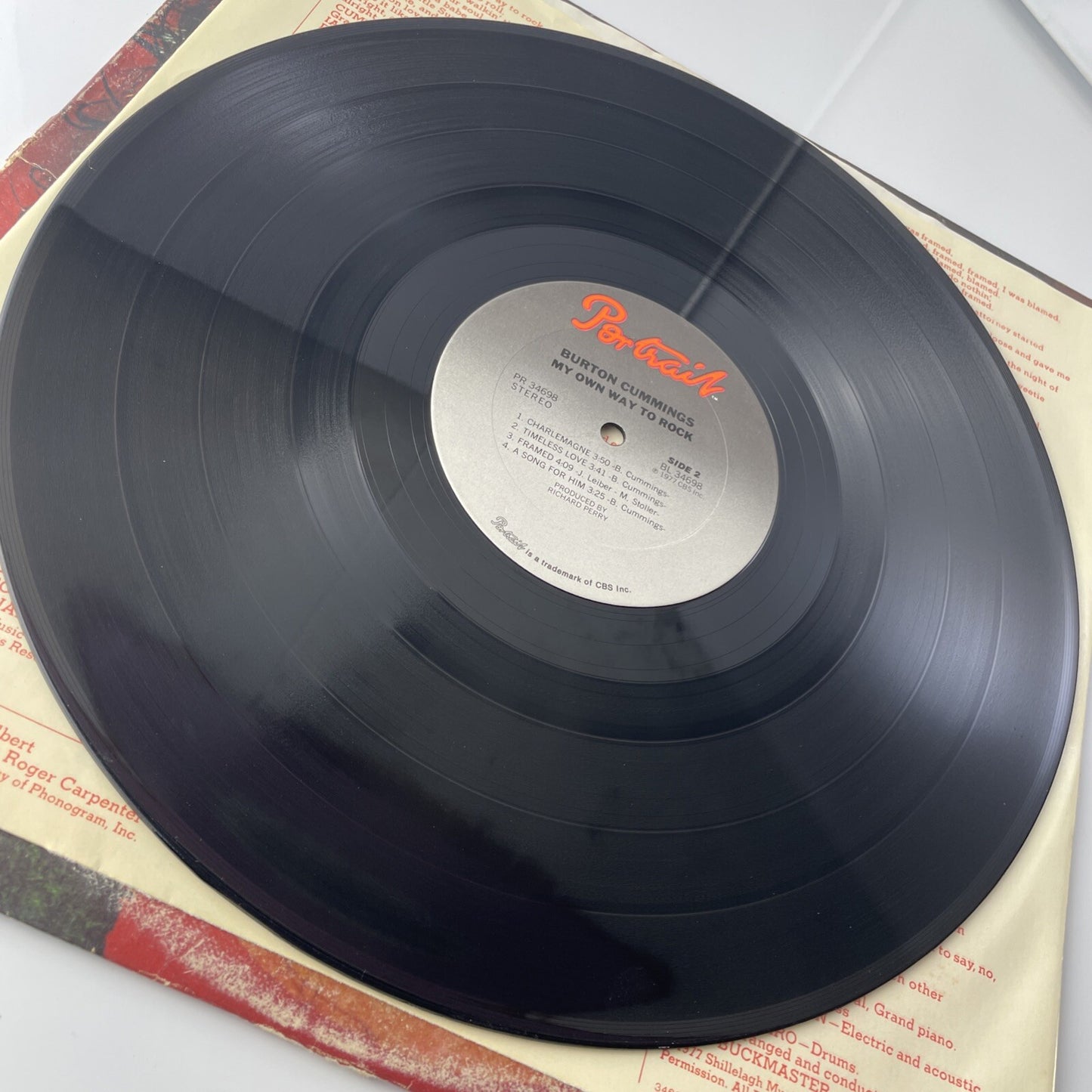 BURTON CUMMINGS my own way to rock Portrait  orig 1977 blues rock VG