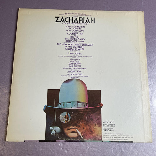 Vintage Zachariah Original Motion Picture Soundtrack 12" Black Vinyl LP 1971 ABC