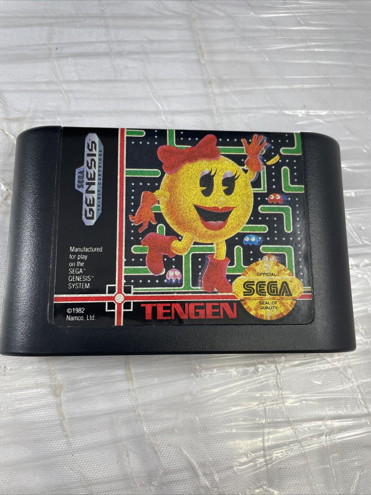 Pac Man 2 & Ms Pac Man With Manuals Lot Of 2 Sega Genesis Loose Games Tested