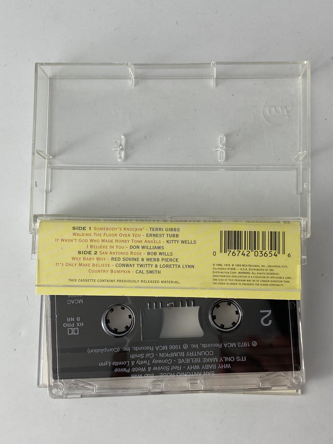Various - Country's Greatest Hits Volume 2 Cassette 1993 MCA Records