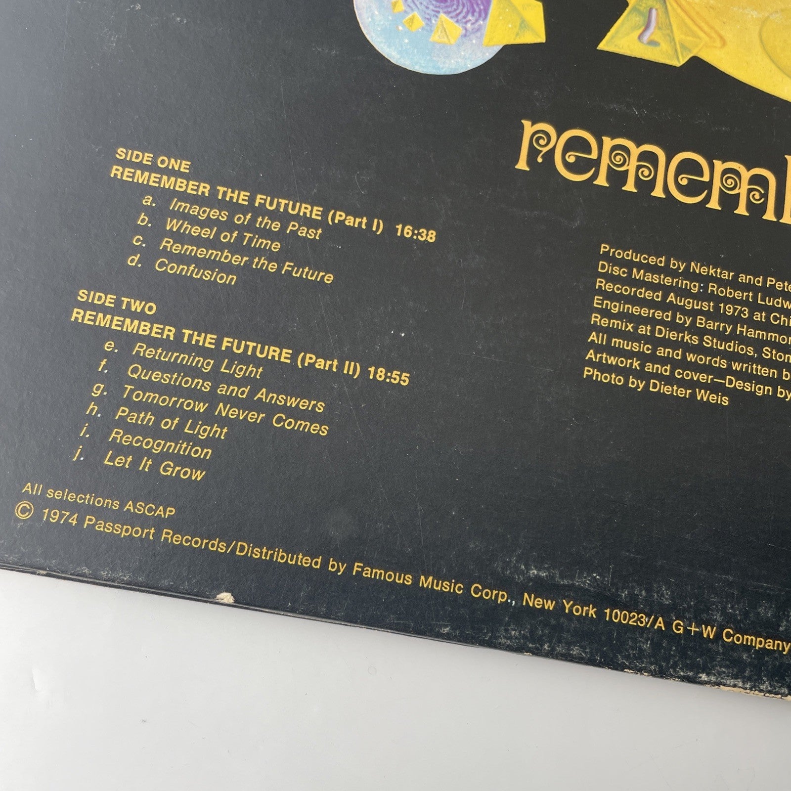 Nektar - Remember The Future - Vinyl LP 1974 Passport Records PPS-98002 ~ VG