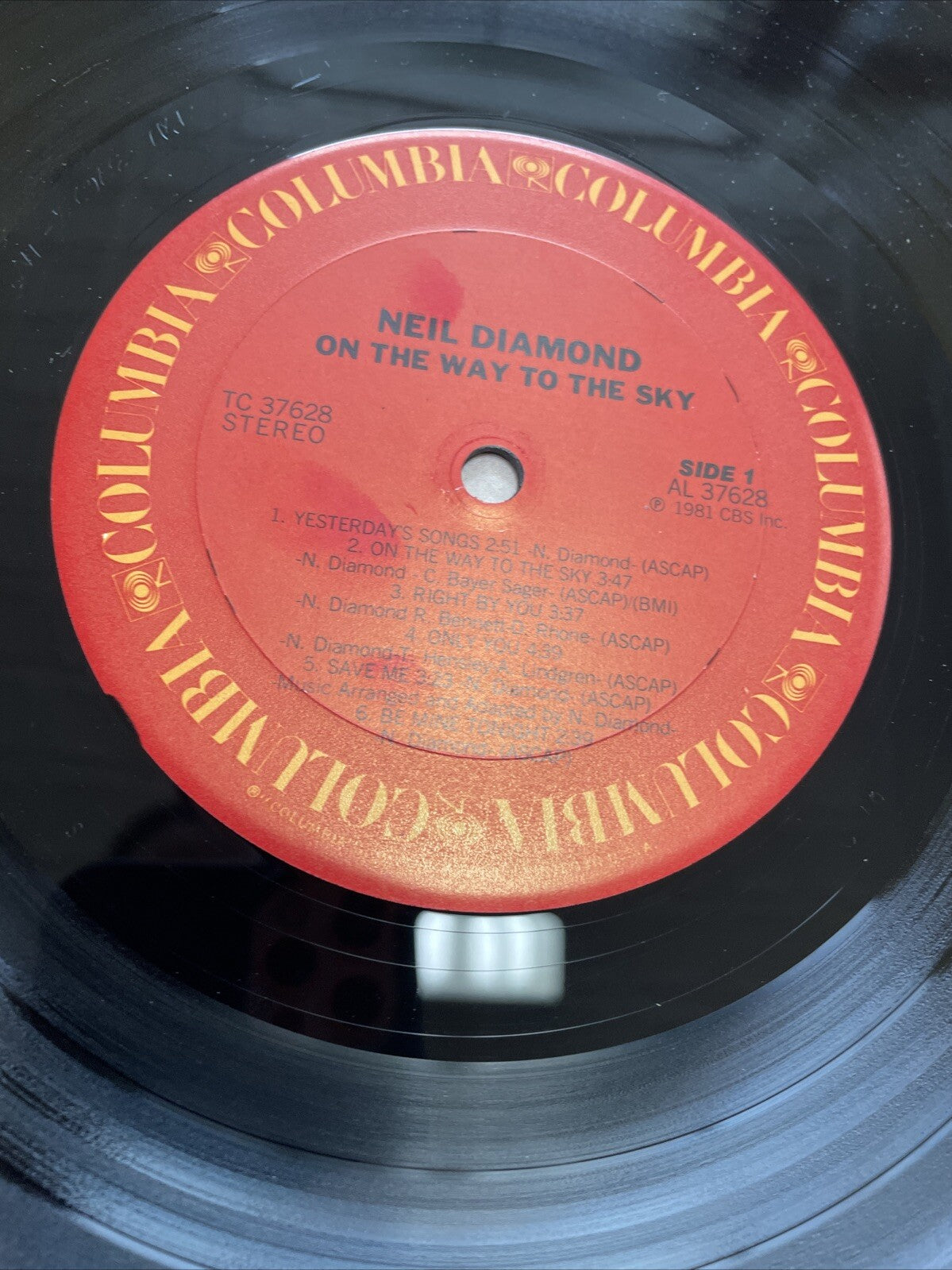 PROMO Neil Diamond - On The Way To The Sky Vinyl LP 1981 Columbia Records VG