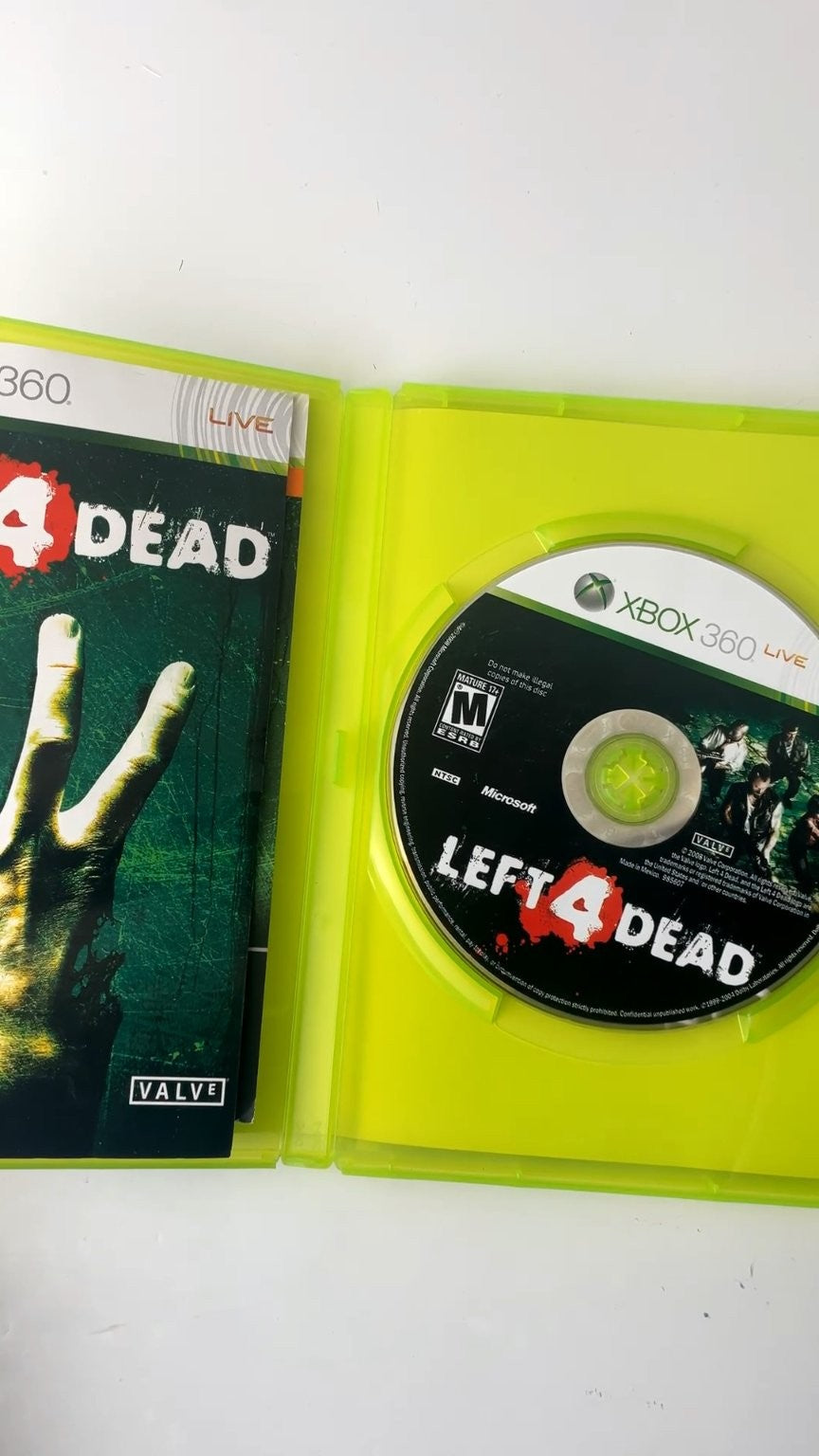 Left 4 Dead Xbox 360 Video Game Multiplayer Co-Op Zombie