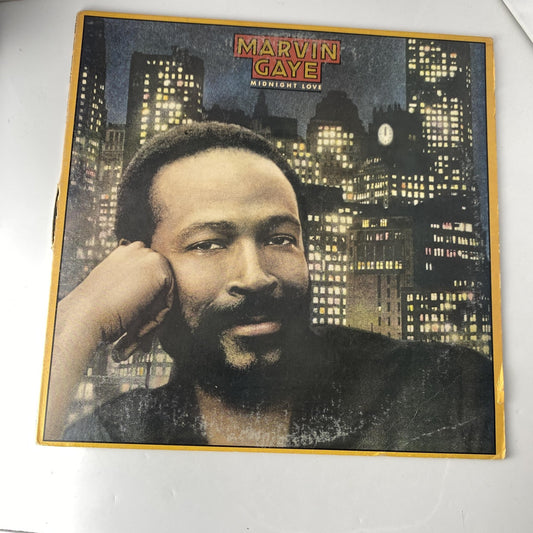 Vintage Marvin Gaye Midnight Love 12" Black Vinyl LP 1982 Columbia Soul Funk