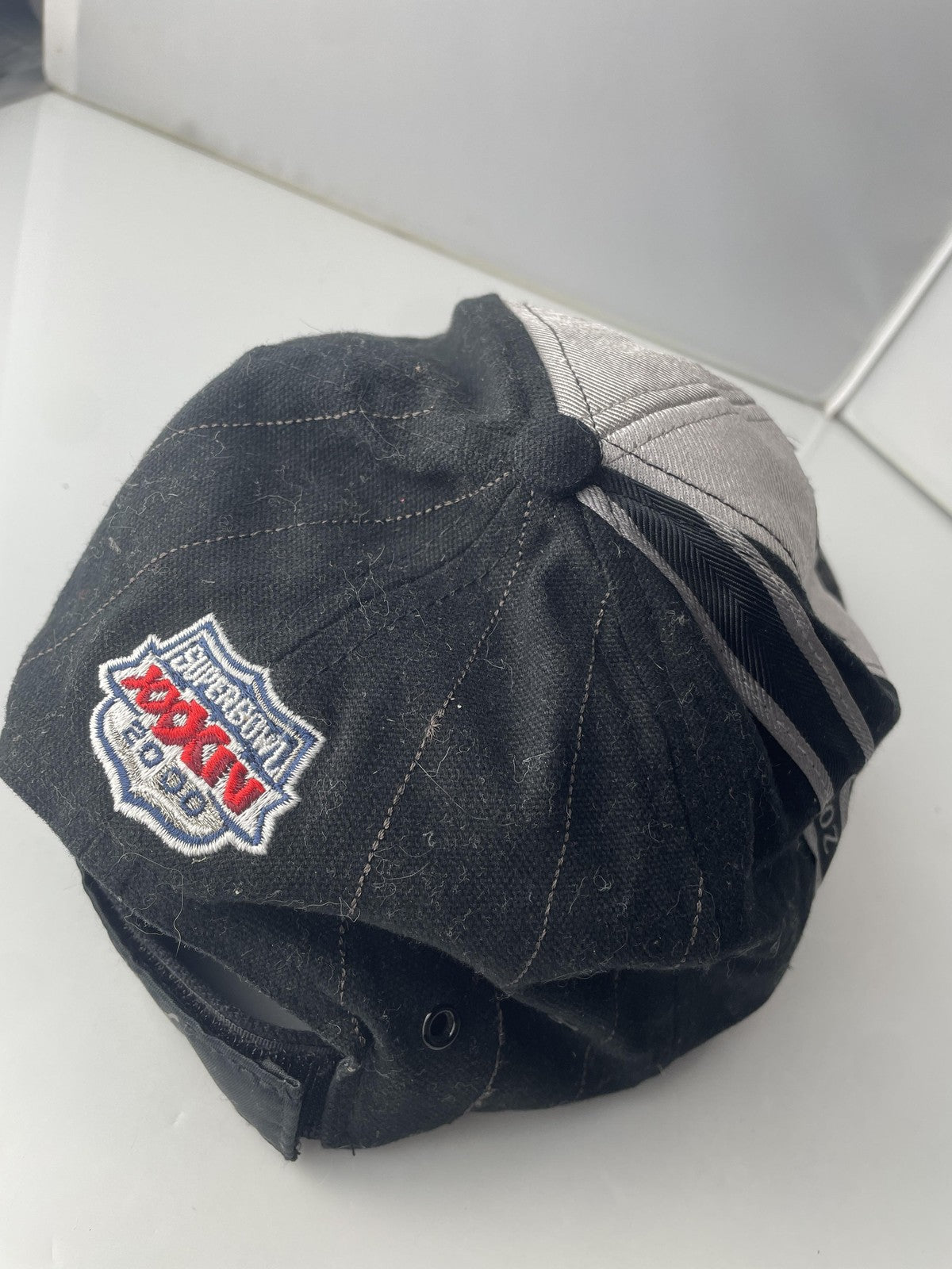 Vintage St. Louis Rams Hat Cap Strap Back Black NFL Football Super Bowl XXXIV
