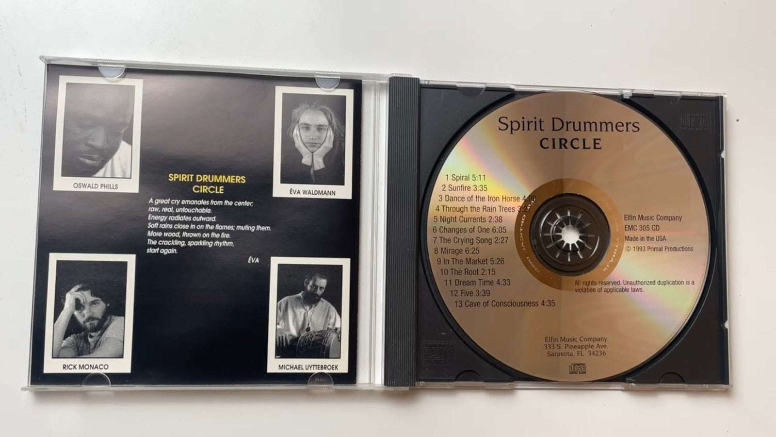 Spirit Drummers - Circle CD 1993 Elfin Music Company World Music EMC305