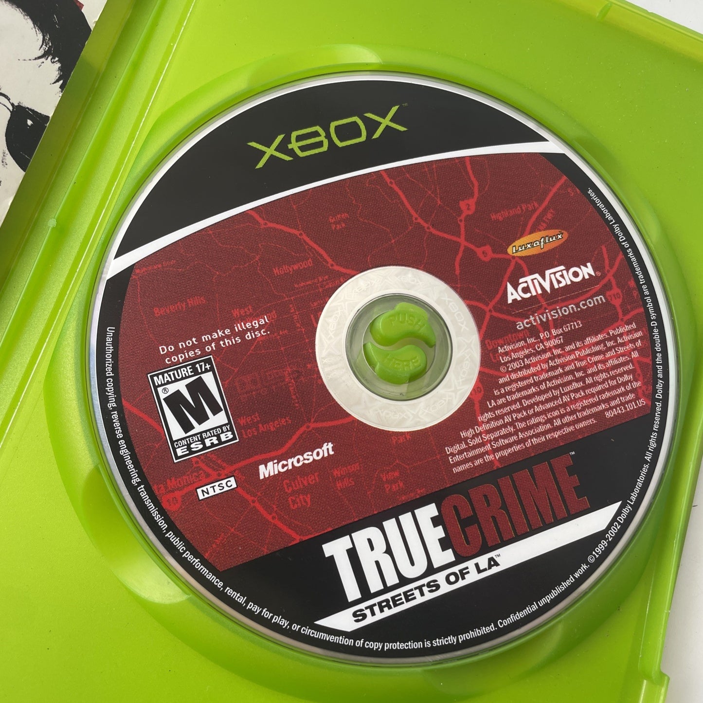 True Crime: Streets Of LA (Original Xbox) Black Label CIB COMPLETE & TESTED