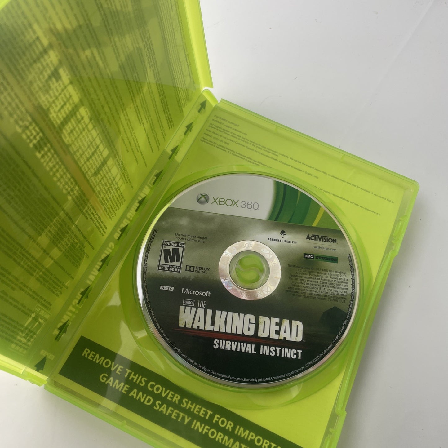The Walking Dead: Survival Instinct (Microsoft Xbox 360, 2013) Tested Working