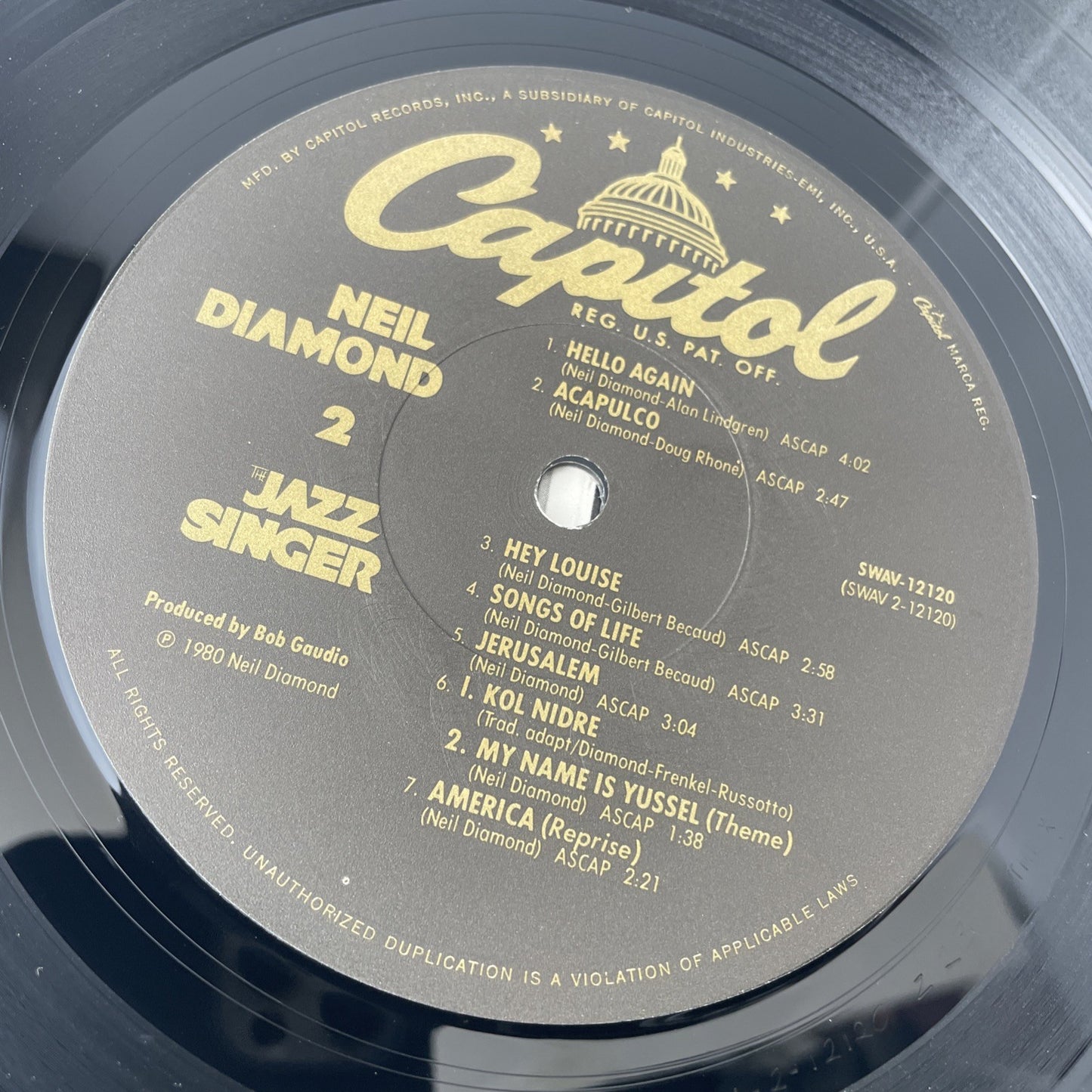JAZZ SINGER OST Neil Diamond MFSL LP NM embossed gatefold u