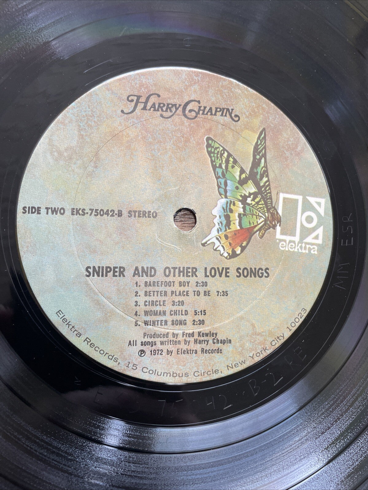 HARRY CHAPIN - Sniper & Other Love Songs (Elektra) - 12" Vinyl Record LP - VG (3