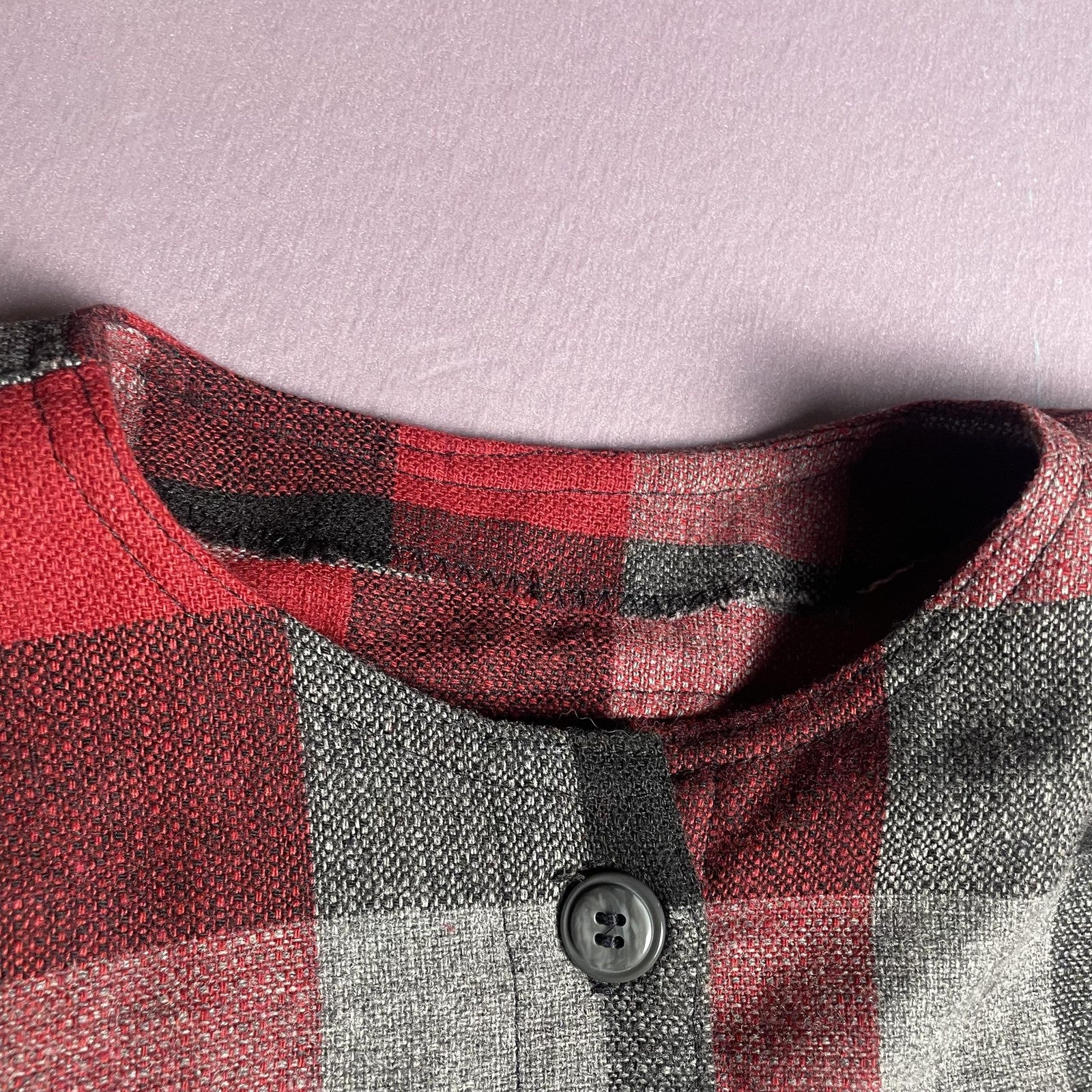 Plaid Sleeveless Button Back Shirt Womens Medium Buffalo Check Blouse Top