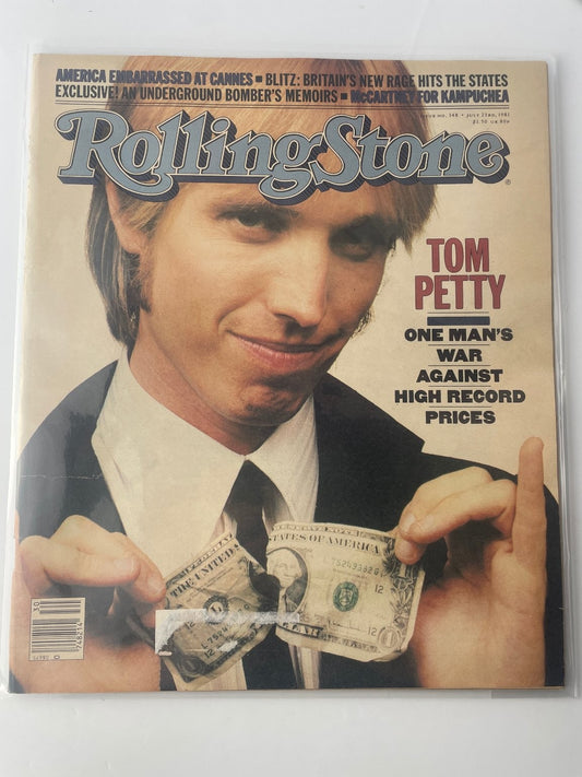 Rolling Stone Magazine Tom Petty Cover Issue 348 July 23 1981