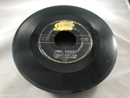 JIMMIE RODGERS...THE WORLD I USED TO KNOW / I FORGOT...45 RPM 7" VINYL RECORD G