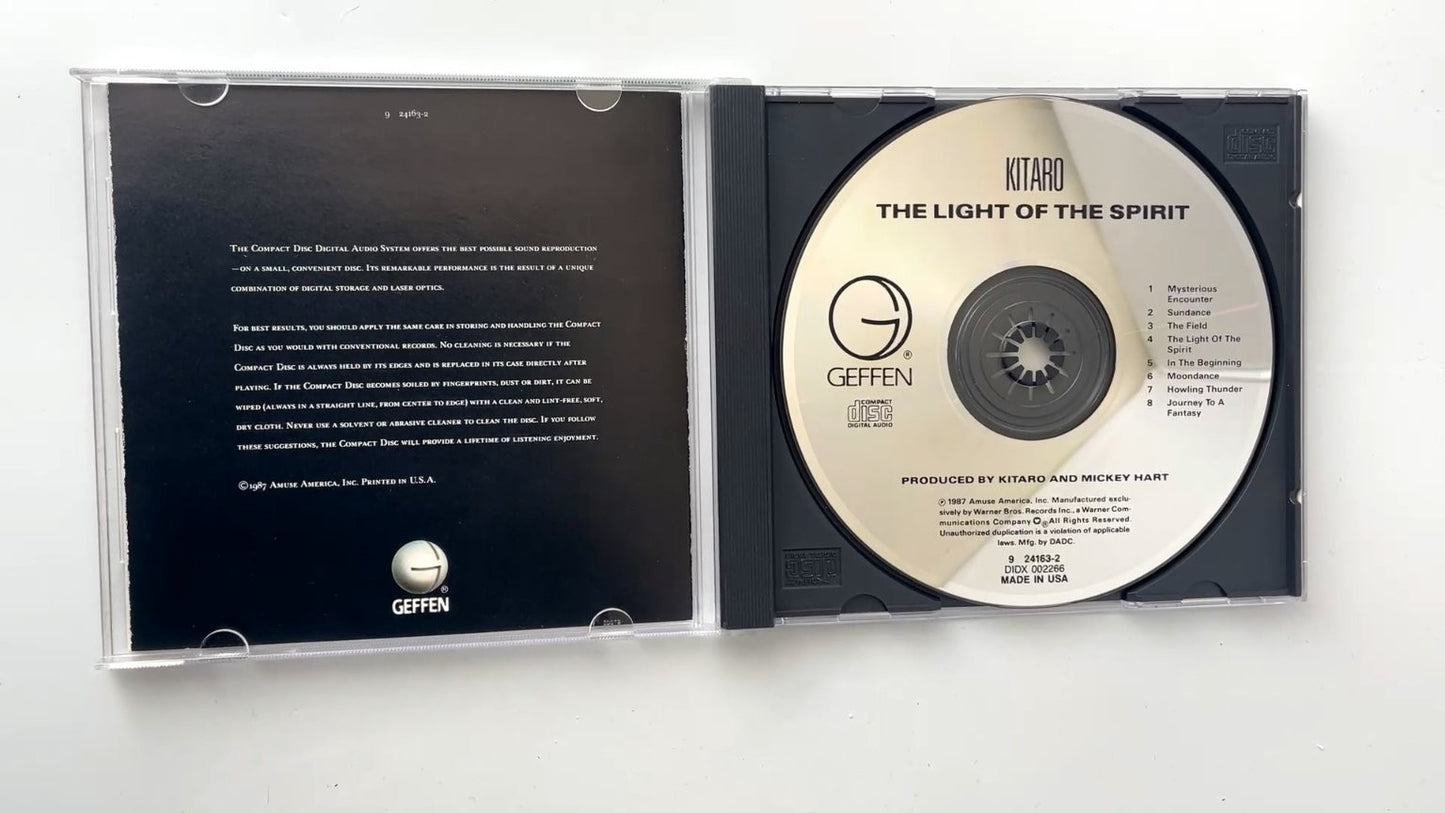 Kitaro - The Light of the Spirit CD 1987 New Age Geffen Label