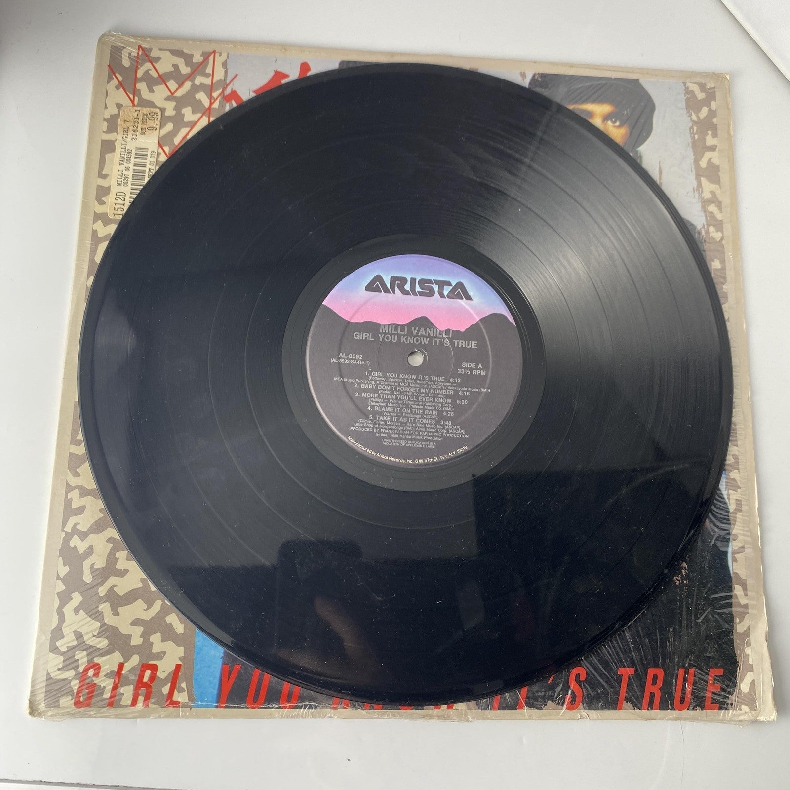 Vintage Milli Vanilli Girl You Know It's True 12" Vinyl LP 1989 Arista Pop Dance