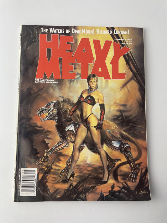 Vintage Heavy Metal Magazine Sept 1992 Sci-Fi Fantasy Richard Corben Comic Art