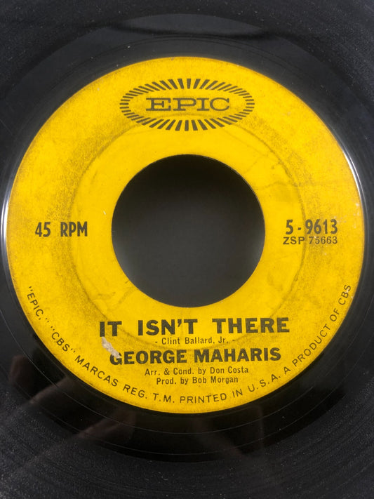 George Maharis - That's How It Goes / It Isn't There 7" VG Vinyl 45 Epic 5-9613