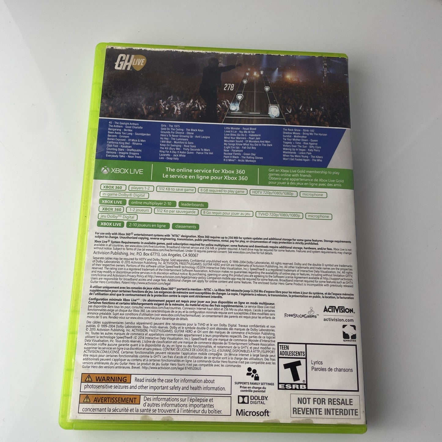 Guitar Hero Live Xbox 360 Game No Manual MINT DISCS Read Desc, See Pics Plz