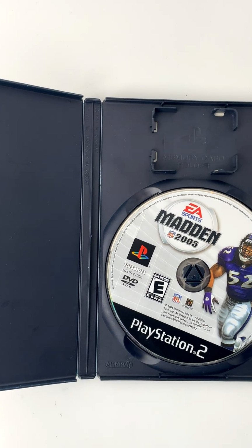 Madden NFL 2005 PlayStation 2 Video Game Multiplayer Online NO MANUAL TESTED